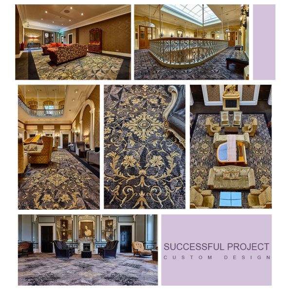 AX-CC Series Elegant Floral Pattern Wall-to-Wall Casino Carpet for Hotel Meeting Room