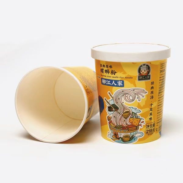 Немедленная бумажная кружка с лапшой 32 унции картофель фри каша со плоской крышкой