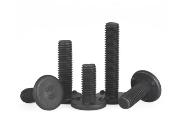 M4 M16 aço carbono Saldado STUD parafuso com máquina de lavar nozes Classe4.8 Grau 8.8 Revestimento preto