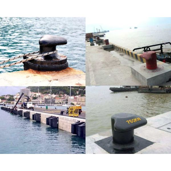Low Maintenance Mooring Bollards Easy Installation Boat Bollard for Yacht Harbors