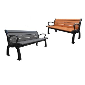 Banco de madeira de plástico impermeável, banco de jardim de madeira resistente