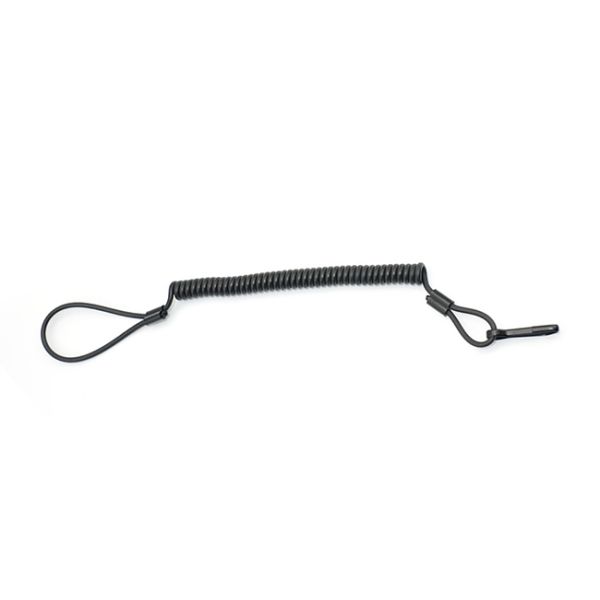 Black Kevlar Pistol Retention Lanyard 4.0 / 5.0MM Diametre Fall Protection