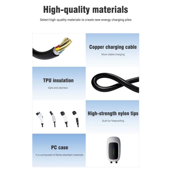Wallbox AC Ev Car Charger 22kW 7kW 11kW 9kW Wall-mounted Fast Charging Station for Home Use EV Charger for Electric Cars