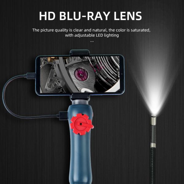 8mm HD Industrial Endoscope Inspection Camera Borescope Articulating Head RoHS