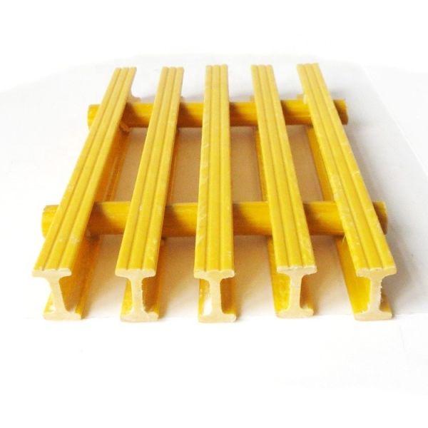 25mm 38mm 50mm 58mm FRP I Bar Grating for Walkway Pultruded Technique Anti-Corrosion