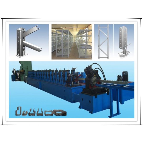 22 KW Main Power Metal Storage Rack Making Machine For 1.8mm - 3.0mm Thickness Steel