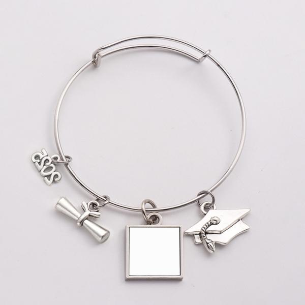Bracelet de bijoux fantaisie pour cadeau de remise de diplôme DIY Imprimable par sublimation Bracelet de remise de diplôme