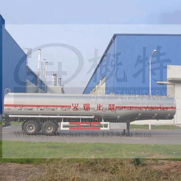 36000L 2 Axles Carbon Steel Tank Semi Trailer for Fuel and Diesel Transportation