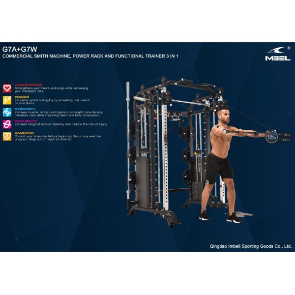 All In One Gym Multi-Functional Gym Equipment Power Rack Smith Machine With Weight Stack
