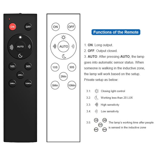 Moving PIR Sensor LED Security Floodlight with Wireless Remote 30 50 100 150 Watts