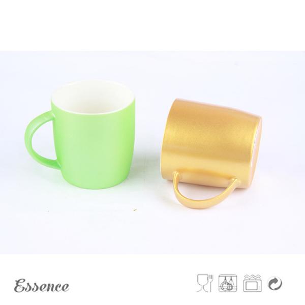 Ceramic New Bone China Mugs 12 Oz Coated Fluorescent Colors 350ml