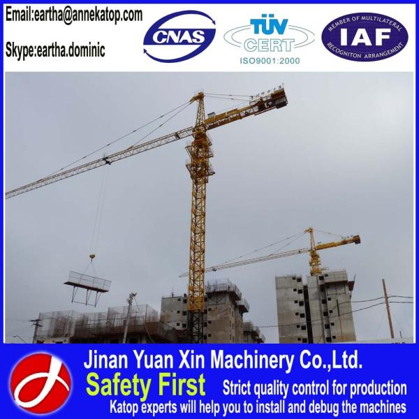 Climbing tower crane QTZ6010 8t load with CE approved