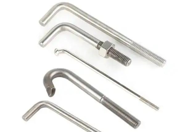Stainless Steel L-Type Foundation Bolt M16 with Passivation Coating for Structural Engineering Applications