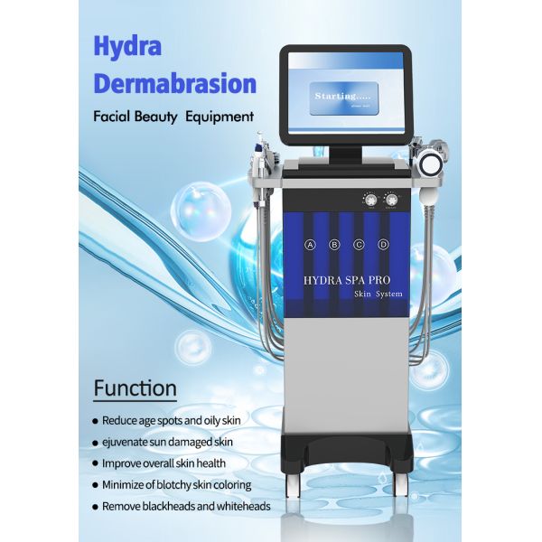 BIO RF Beauty Therapy Machine 15 Inch Cold Hammer Hydro Dermabrasion Device