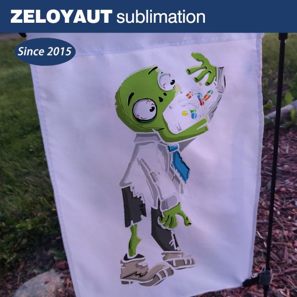ZELOYAUT Wholesale Sublimation Blanks Hot Sales Sublimation Garden Flag Personalized Flax Flag Lawn and Courtyard Decorations