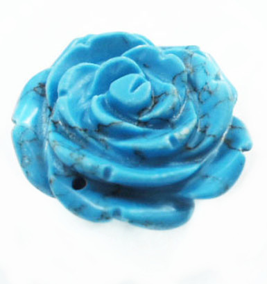 Blue / Green / Purple Flower Craft Colored Semi Precious Gemstones Carving