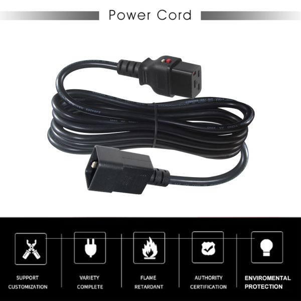 IEC C19 до C20 Кабель питания 1,5 м 250 В для серверного PDU