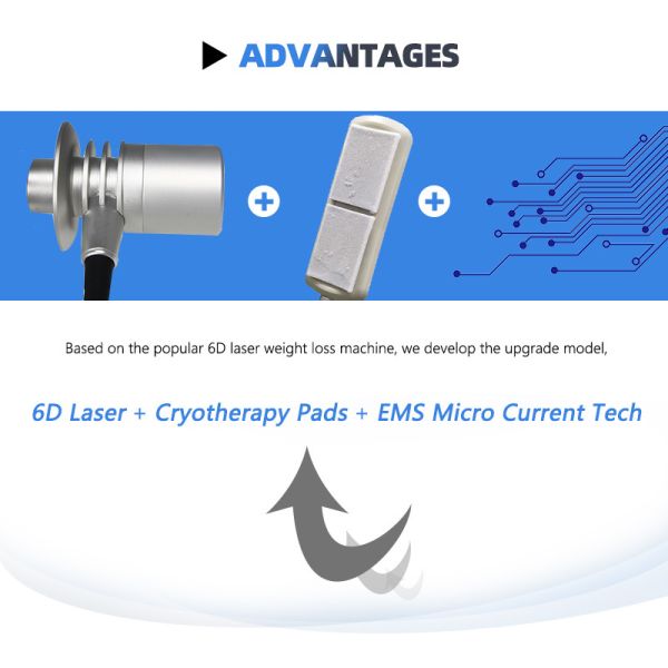3 в 1 машине 6D Lipolaser Cryolipolysis EMS криотерапии лицевой машины для похудения