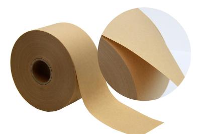 Non Reinforced Brown Kraft Paper Tape Eco Friendly Wet Water Activated Gummed Paper Tape