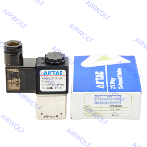 2V025-06, 2V025-08 AIRTAC 2V Series 2/2 way Brass Fluid Control Valve 1/8