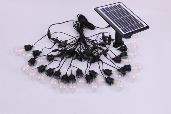 3000K Warm White Solar Fairy Lights IP55 Outdoor Edison Bulb Patio Lights