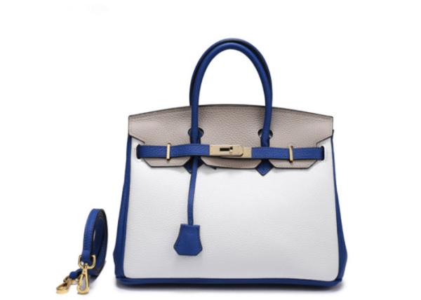 Fashionable Women Leather Handbags / Customized Casual Tote Bags Genuine Leather