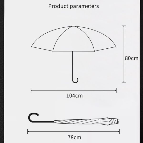 Adults Windproof Upside down C shape Inverted Reverse Umbrella with Pongee Panel