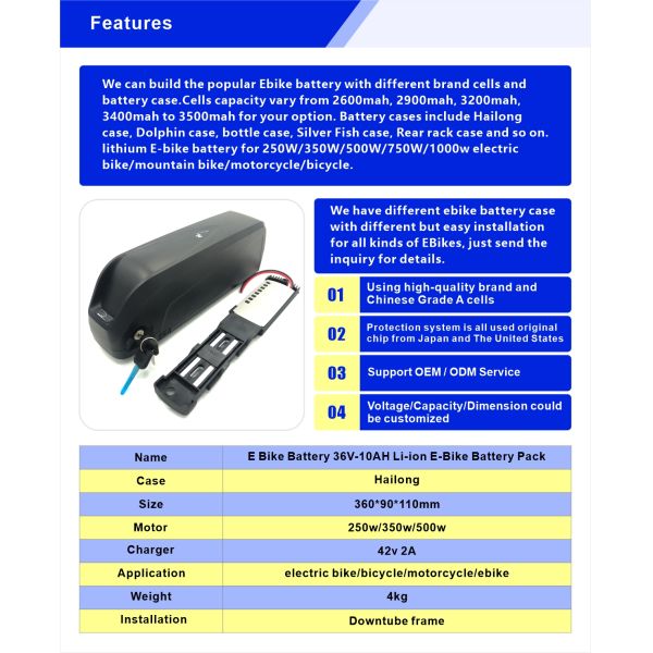 Батарейный пакет для электрического скутера 48V 20Ah 500W