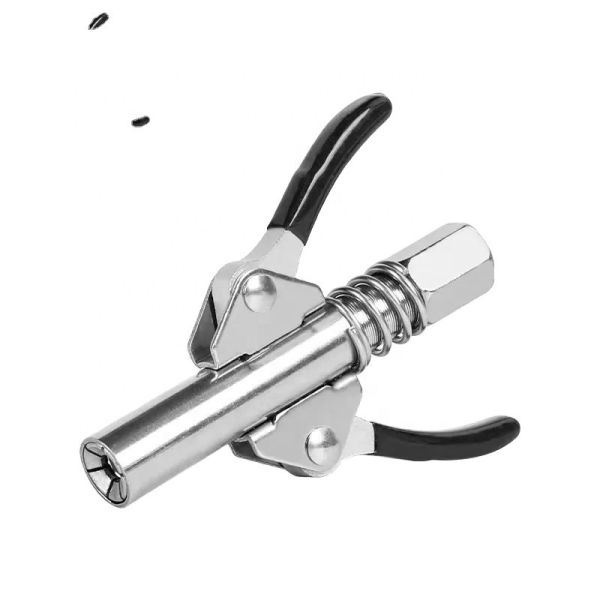 Lubriion Tool Cavitt 10000psi High Pressure Grease Gun Coupler 90*15mm Double Handle Nozzle Nipple
