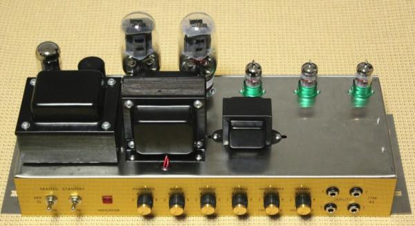 Marshall Style JTM45 Hand Wired All Tube Guitar Amplifier Head Chassis with Ruby Tubes 50W in Black Musical Instruments