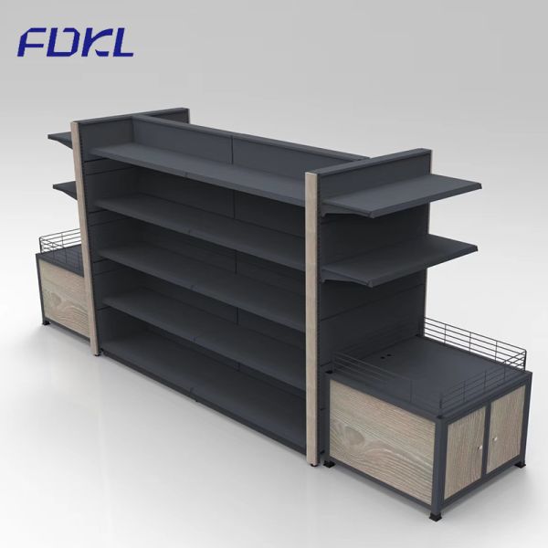 Heavy Duty Steel And Wood Shelves Easy To Assemble And Disassemble For Supermarket