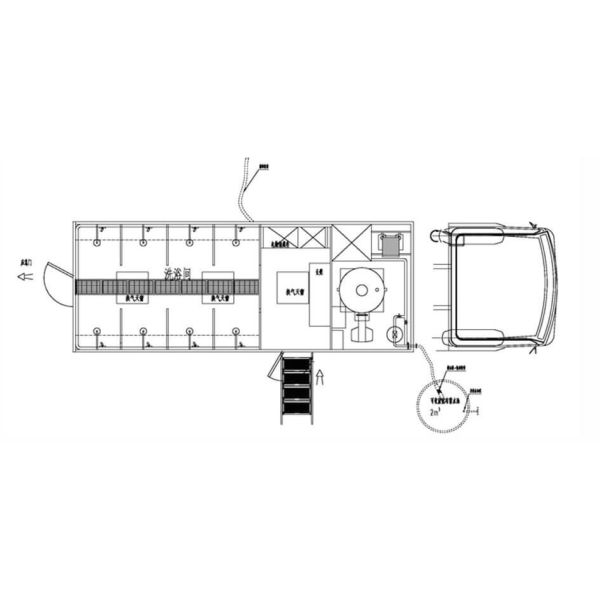 Mobile Shower Van -01-_1 AWD offroad Outdoor Road Shower Vehicle Customizing Special device: hot and cold water supply system, shower device
