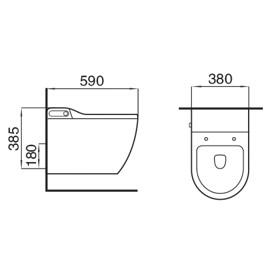 Modern Design Water Closet Easy Cleaning Intelligent Hanging Bathroom Ceramic Smart Wall Hung Toilet