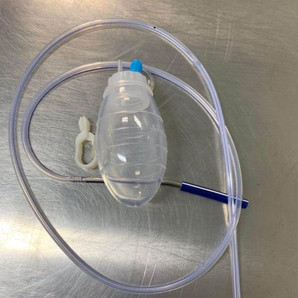 Versatile Closed Wound Drainage System with Silicone Flat Drains & Trocar for Fluid Collection