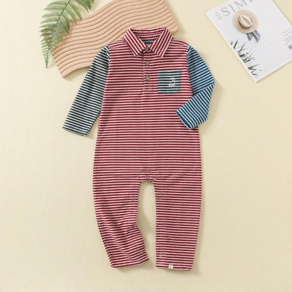 Custom Label Baby Bodysuits Cotton New Design Long Sleeves Hot Selling Kids Clothing Baby Jumpsuit