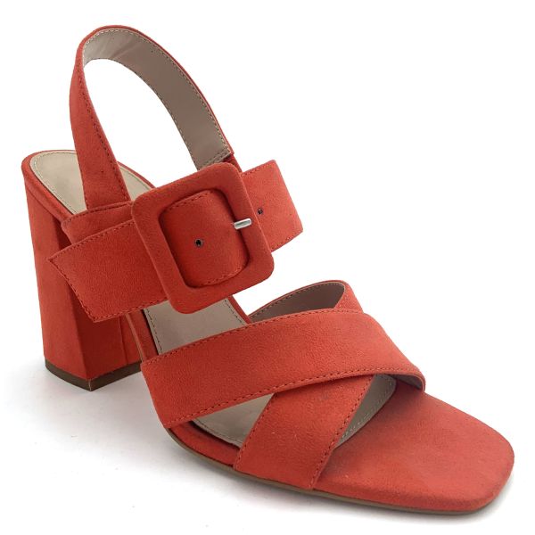 Mujeres de moda Sandalias de tacón alto con pieles y suela de caucho