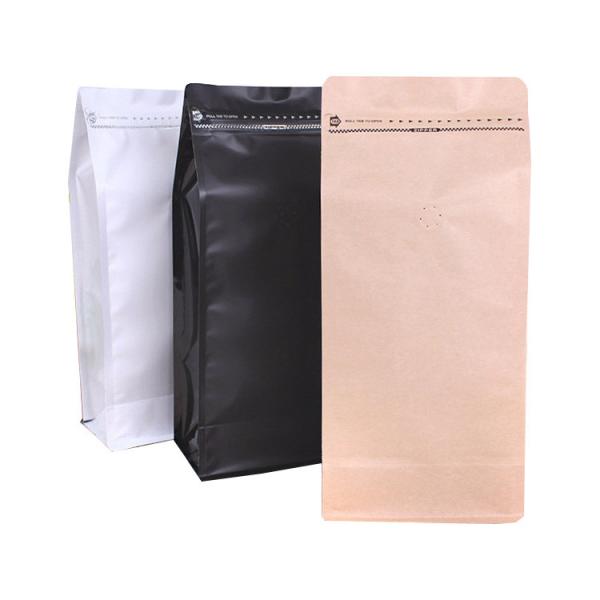 Puncture Resistant Stand Up Square Bottom Coffee Bags with Degassing Valve