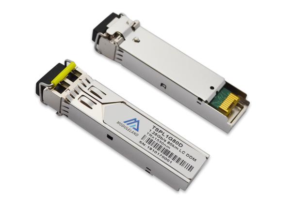 Duplex LC SFP Fiber Transceiver , 1000Base ZX SFP 80km 1550nm Wavelength