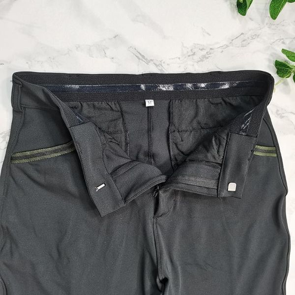 Black Eco - Friendly Zipper Horse Riding Pants Breaches Apparel