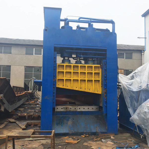 Corte de hierro de chatarra de metales, tijeras hidráulicas de barandillas, máquina de tijeras de barandillas