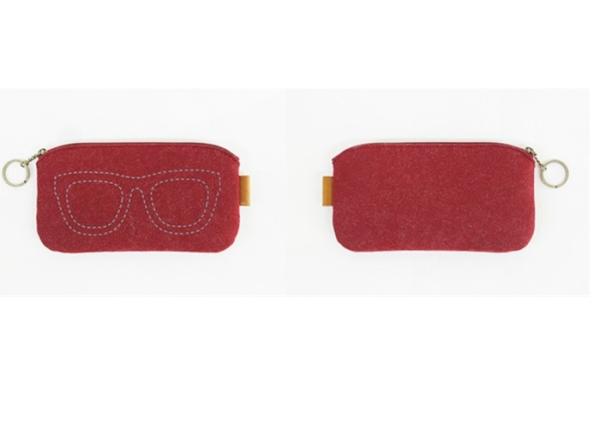 Unisex Portable Handmade Felt Bags , 9*17.5 Cm Small Felt Bags For Sunglasses