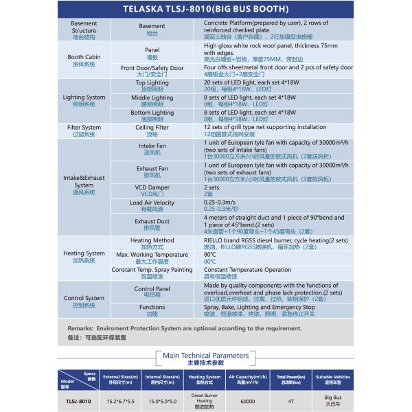 OEM personalizado cabina de pintura industrial de revestimiento de polvo de metal cabina de rociado 15000mm