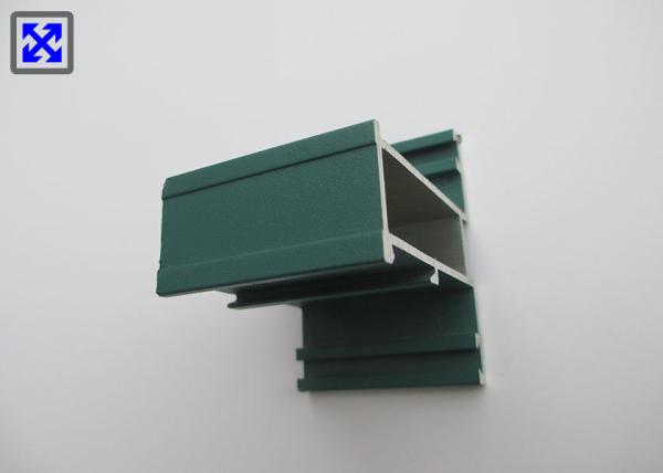 Green Powder Coating Aluminum Window Profile For Soundproof Casement Window