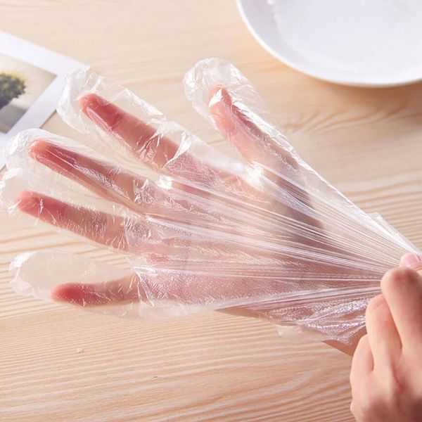 Food Grade Disposable PE Gloves with Non-Slip Embossed Texture and Individually Packed for Safety