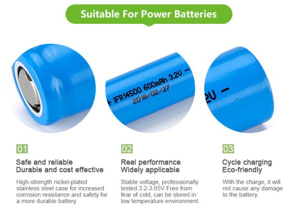 600mah Rechargeable Li Ion Battery 3.2v 14500 Lifepo4 Li Ion Battery