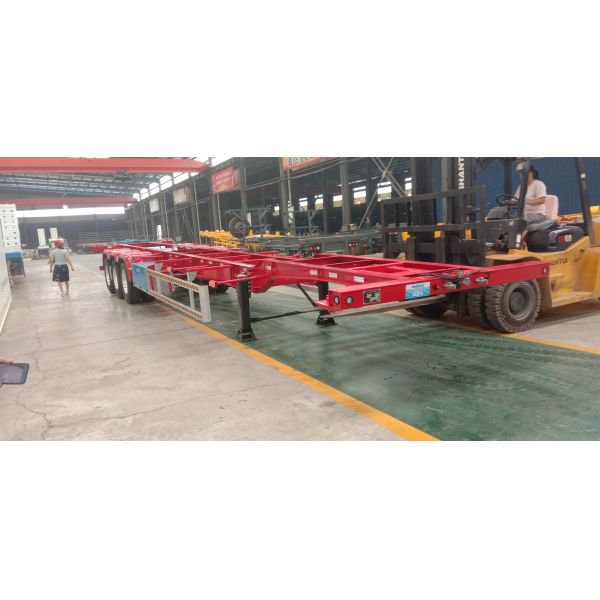 Подвеска Лист-пруга/воздушная подвеска трехосный скелетный прицеп для контейнерной перевозки