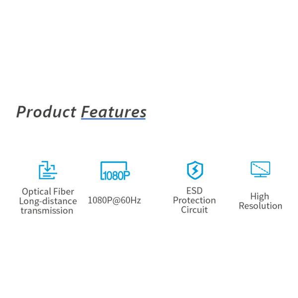 FTTN SQ-VGA01 VGA Fiber Optic Digital Video Terminal Long Distance Transmission Anti-Interference
