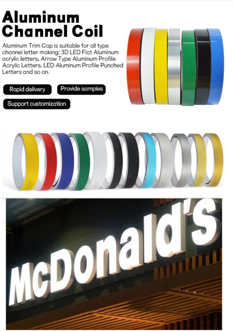 Aluminum Stripe Led Backlit Letter Coil Aluminum Channel Letter Coil