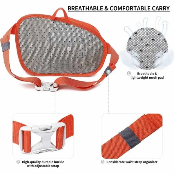 Multifunctional Outdoor Washable Sport Waist Belt Bag Waterproof With Water Bottle Holder