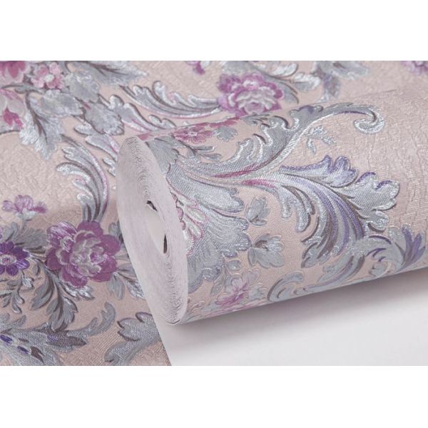 Beautiful Floral Pattern Country Style Wallpaper Embossed for Bedroom 0.53*10M